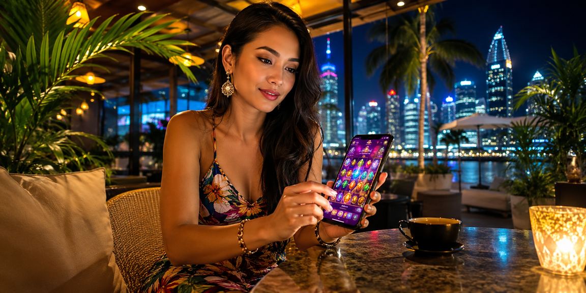 Pemain mengakses platform pertaruhan dalam talian melalui telefon di Seremban
